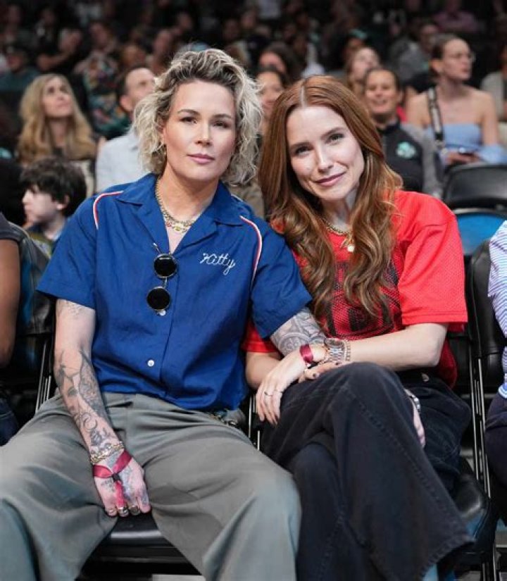Ashlyn Harris with her girlfriend as seen in December 2017