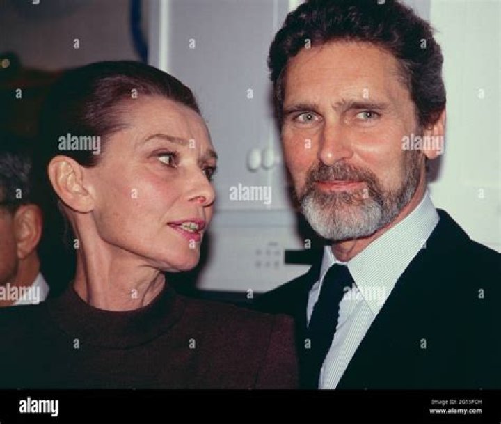 Audrey Hepburn and Robert Wolders at the International Women's Forum in Beverly Hills in October 1990