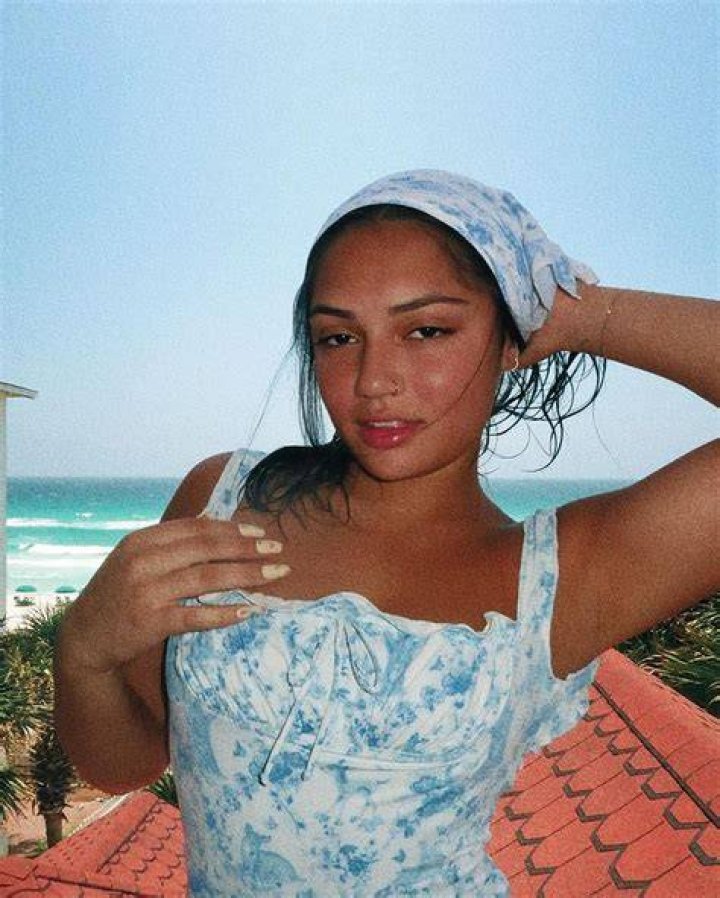 Avani Gregg on a beach as seen in June 2023