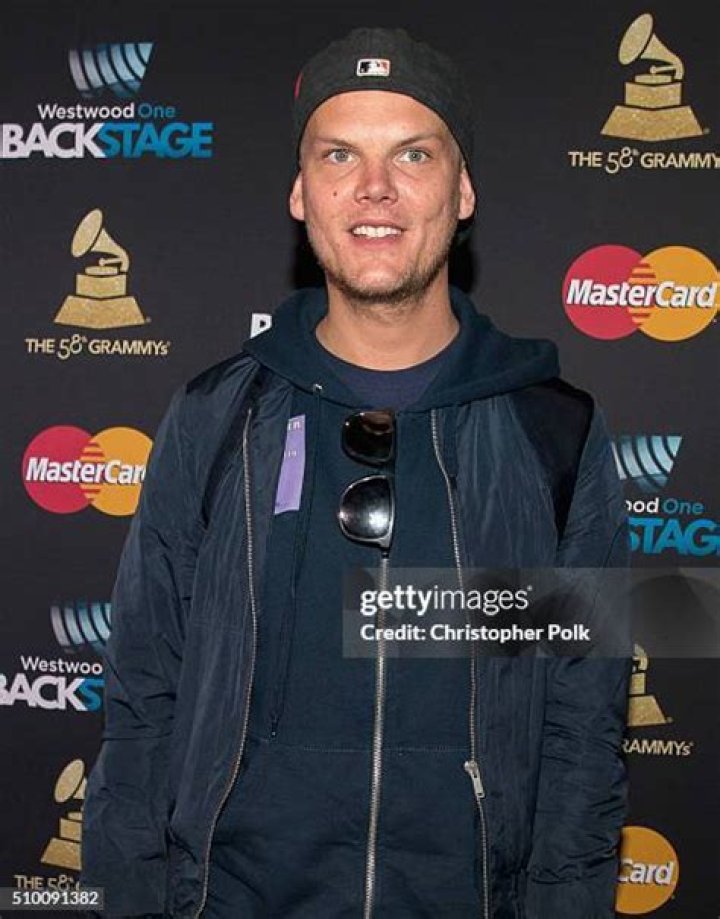 Avicii at MasterCard Lounge at Westwood One Backstage on February 13, 2016 in Los Angeles, California
