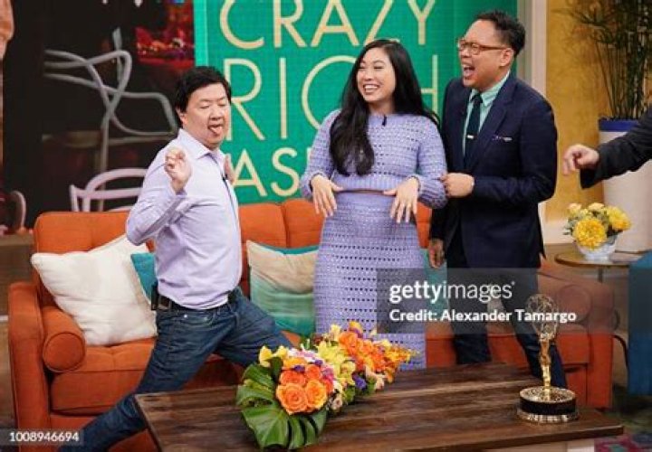 Awkwafina as seen with Ken Jeong in April 2018