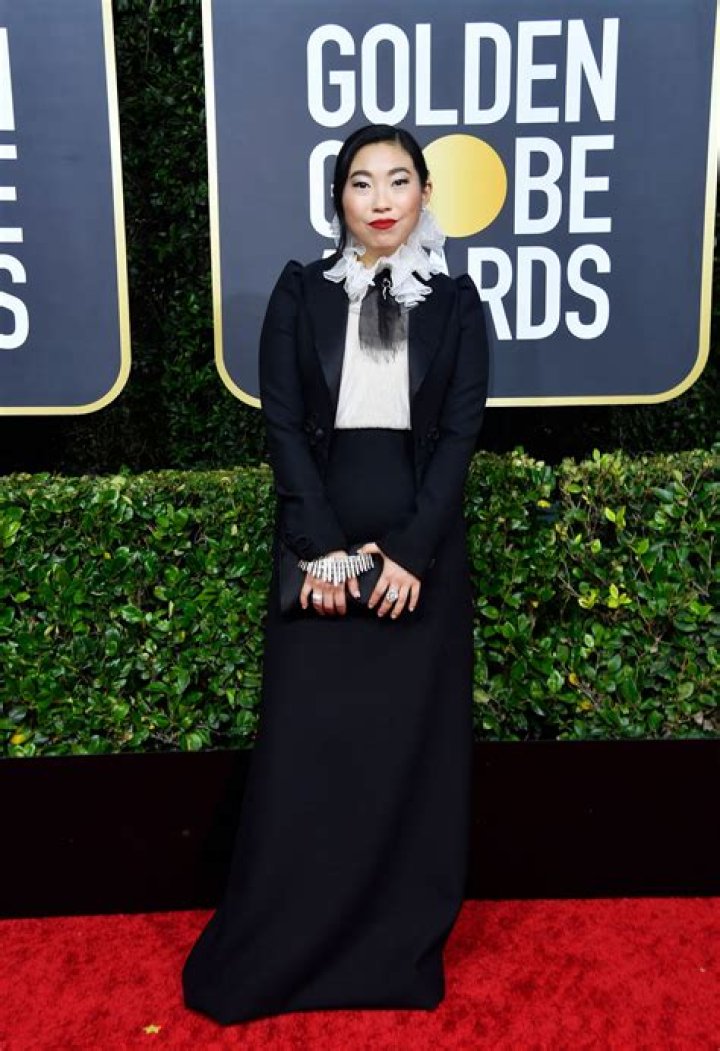 Awkwafina at the Golden Globes red carpet in January 2020