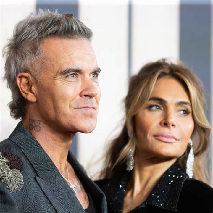Ayda Field as seen in a selfie with her husband Robbie Williams in December 2019