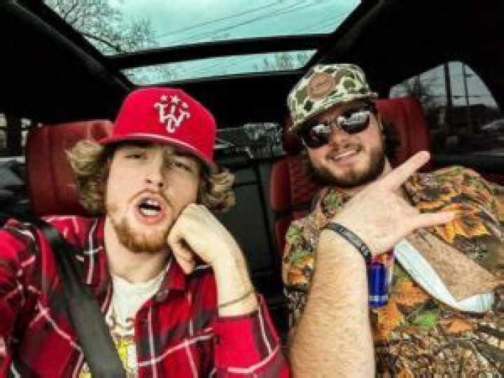 Bailey Zimmerman (Left) taking a selfie with Caden McGuire in February 2023