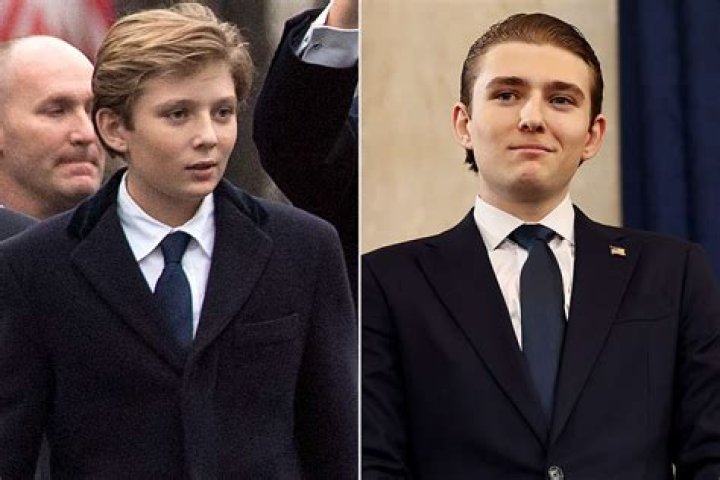 Barron Trump seen with his parents in August 2019