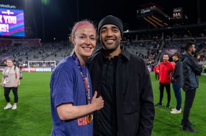 Becky Sauerbrunn with her boyfriend Zola as seen in October 2015
