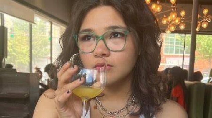 Belissa Escobedo pictured while enjoying her drink in June 2022
