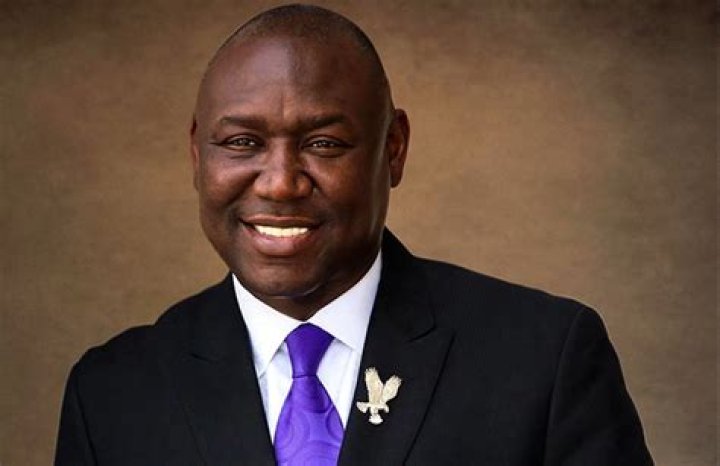 Benjamin Crump announcing federal civil rights lawsuit against the City of Minneapolis on behalf of the family of George Floyd at the Diana E. Murphy U.S. Federal Courthouse on July 15, 2020