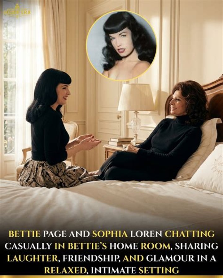 Bettie Page as seen while posing for a picture