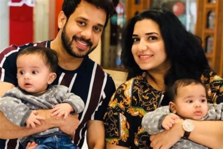 Bharath with his family as seen in March 2019