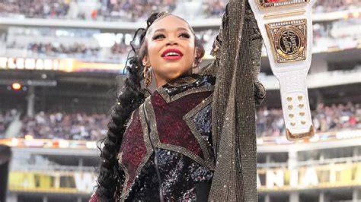 Bianca Belair during a match as seen in April 2018