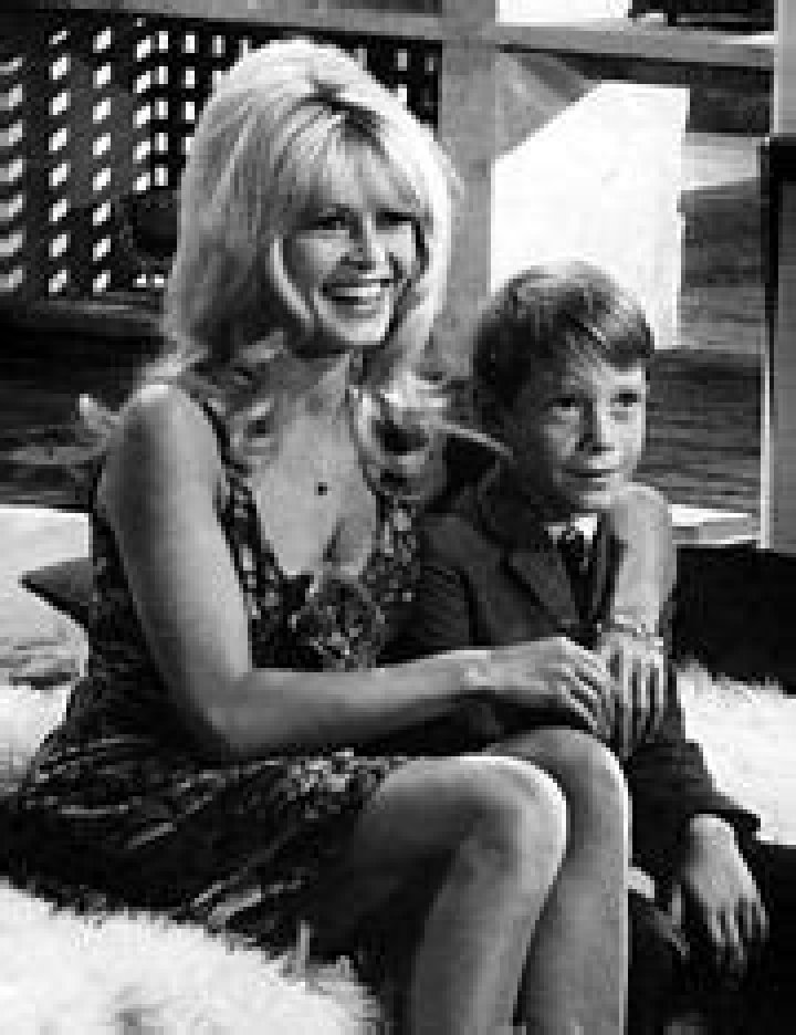 Bill Mumy and Brigitte Bardot on set of 'Dear Brigitte' (1965)