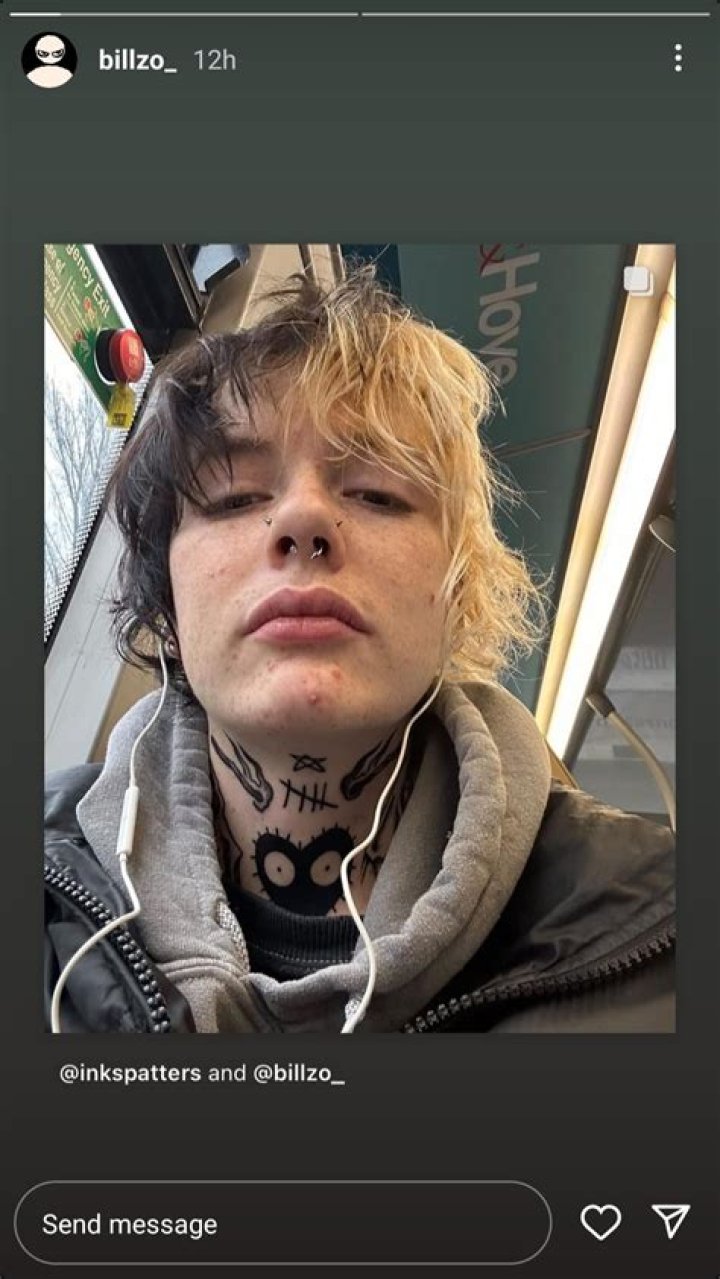 billzo as seen in a selfie that was taken in February 2021