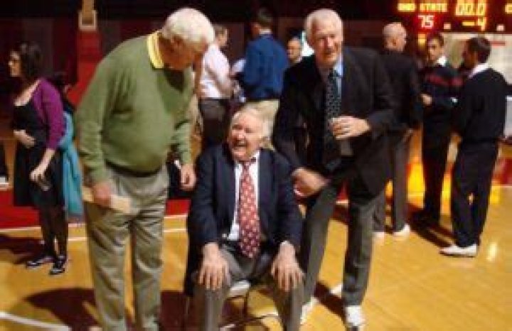 Bob Knight (Left), Frank Truitt (Center), and John Havlicek (Right) as seen in August 2012