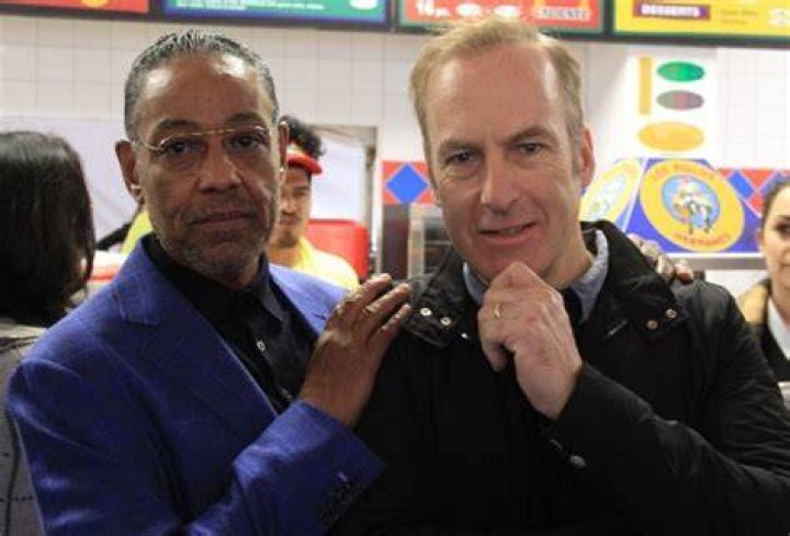 Bob Odenkirk (Right) as seen in a picture alongside Lavell Crawford on the 'Breaking Bad' film set for season 4