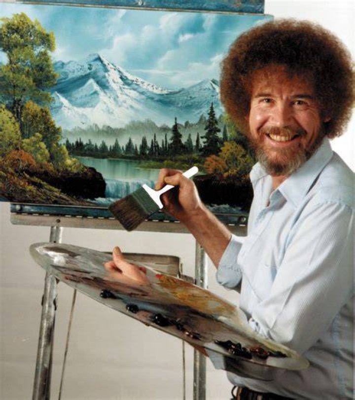 Bob Ross in a still from the 6th season of The Joy of Painting in 1985