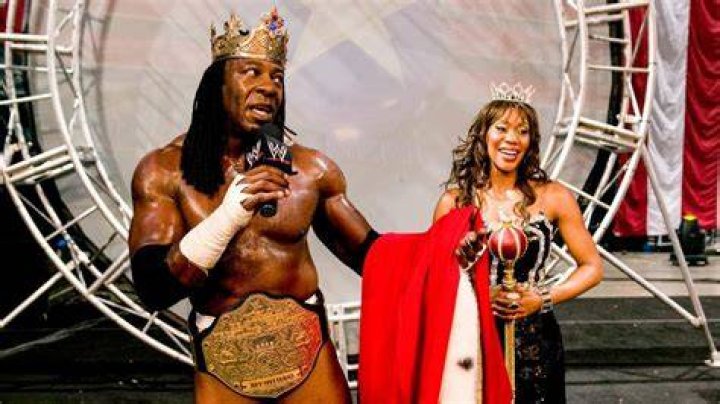 Booker T with his wife as seen in April 2019