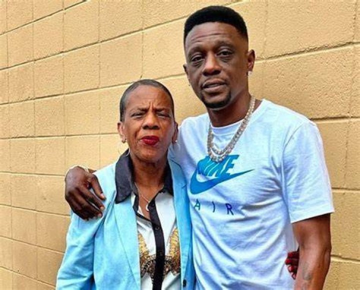 Boosie Badazz with his mother backstage right before his performance in May 2016