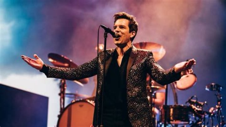 Brandon Flowers of The Killers performing at BST Hyde Park in 2017
