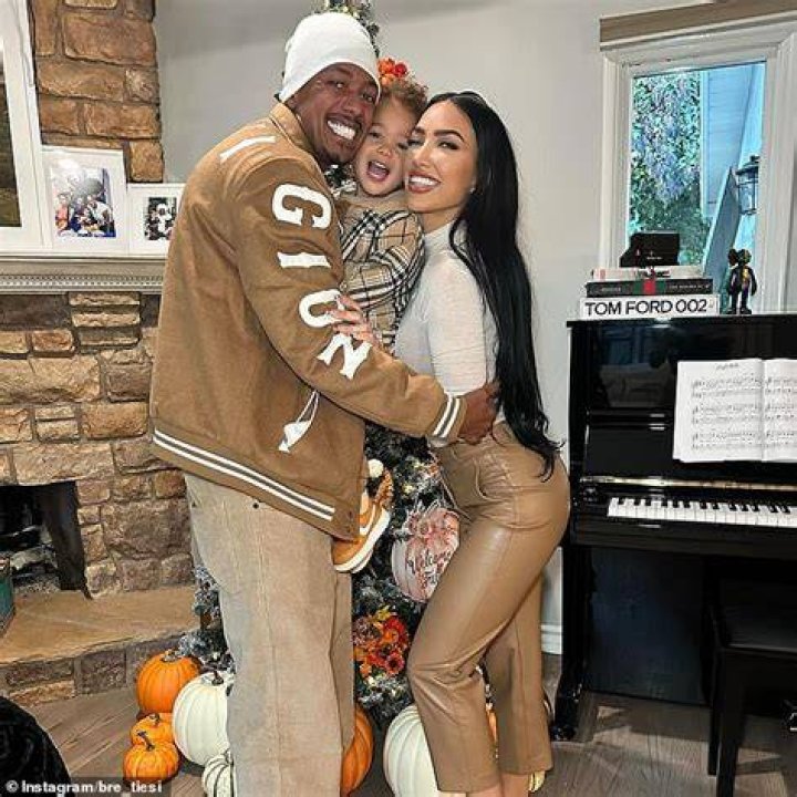 Breana Tiesi with her beau Nick Cannon and their first son Legend Cannon in July 2022, in Los Angeles, California
