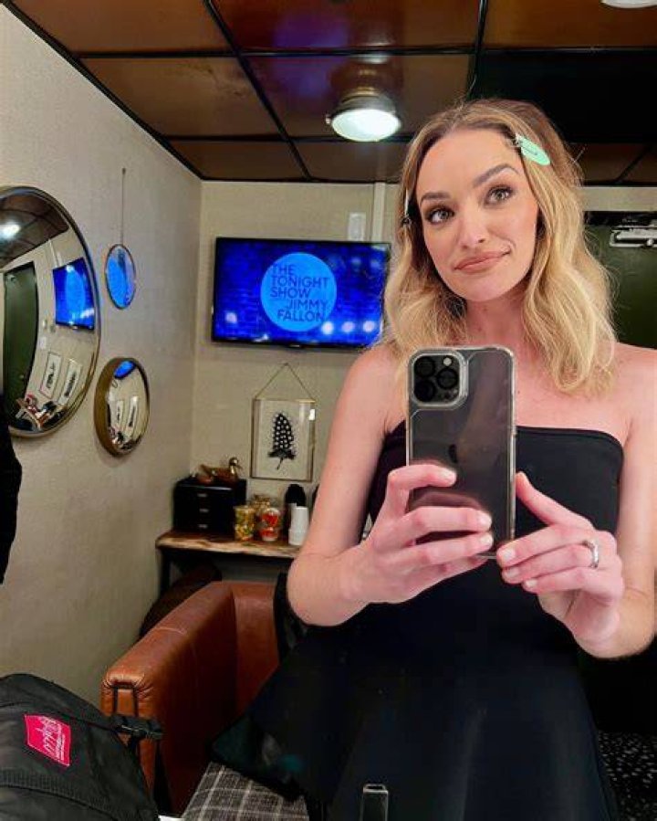 Brianne Howey in a selfie along with Matt Ziering at Boynton Canyon Vortex in Sedona, Arizona in October 2020