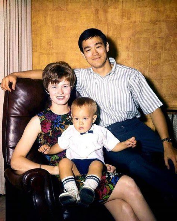 Bruce Lee and wife Linda Lee Cadwell in a private picture released after his death