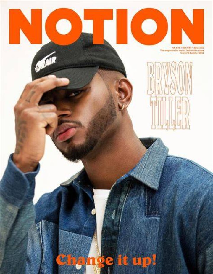 Bryson Tiller in a magazine modeling photoshoot in 2016