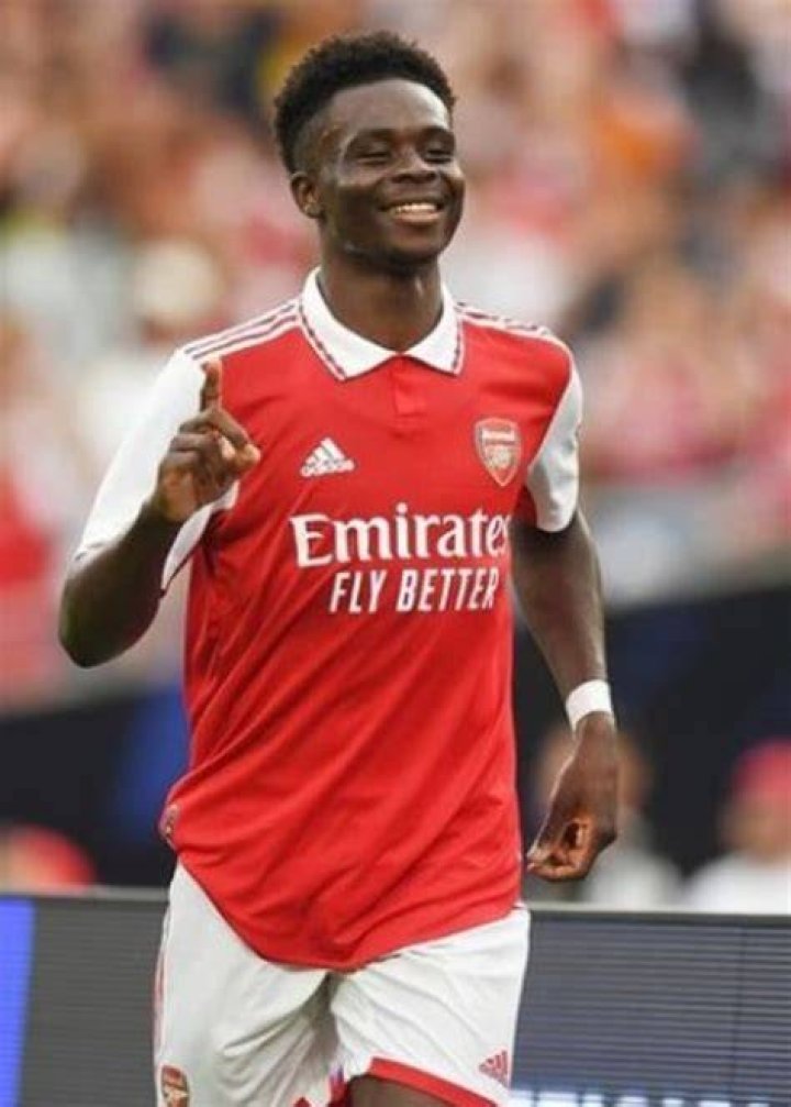 Bukayo Saka as seen in an Instagram Post in September 2022