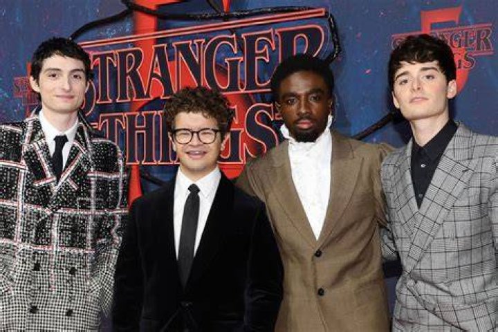 Caleb McLaughlin, Finn Wolfhard, Noah Schnapp, and Gaten Matarazzo at Golden Globe Awards 2017