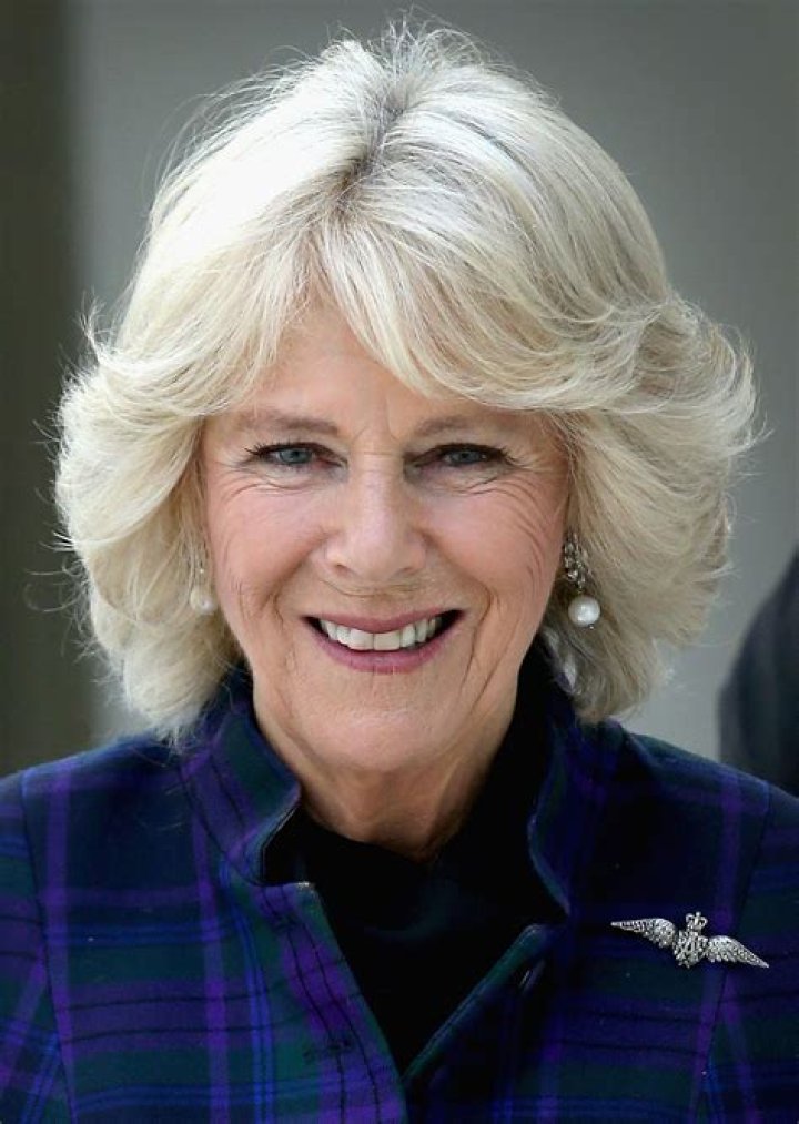 Camilla, Duchess of Cornwall and General Sir John McColl, Lieutenant Governor of Jersey, in 2012