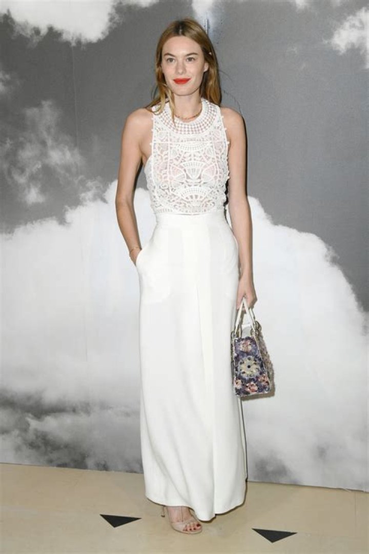Camille Rowe at Christian Dior Fall Winter 2017 photocall in Paris