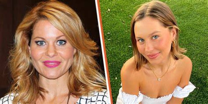Candace Cameron-Bure showing a donut