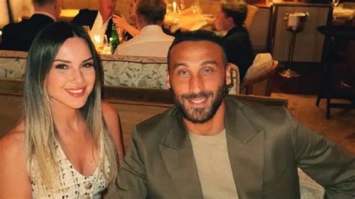 Cenk Tosun with Ece Akg&uuml;rb&uuml;z in June 2018