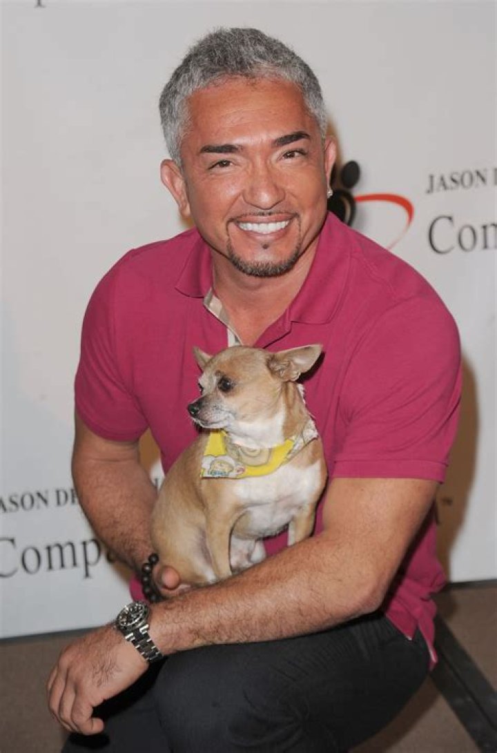 Cesar Millan as seen posing for a picture with his son Calvin in 2022