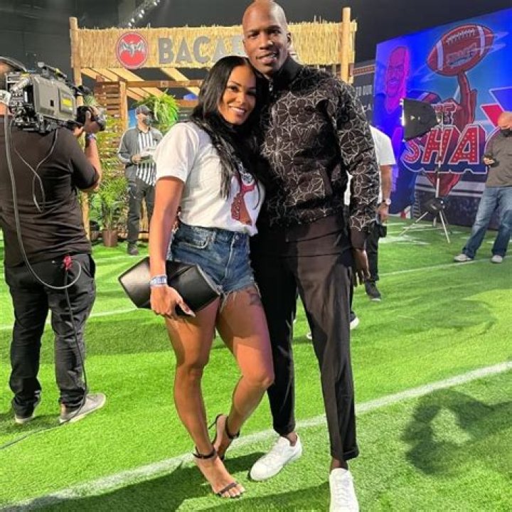 Chad Johnson and his beau Sharelle Rosado in a picture that was taken in February 2021, in Tampa, Florida