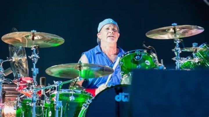 Chad Smith while performing with his band 'Red Hot Chili Peppers' in Mexico City in March 2013