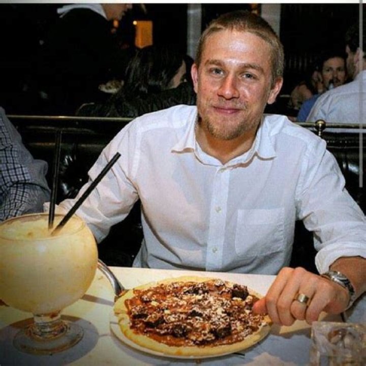 Charlie Hunnam having a treat meal