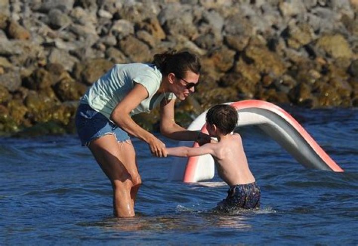 Charlotte Casiraghi on the beach during vacations in 2014
