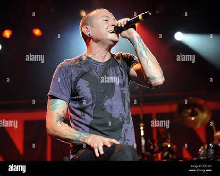 Chester Bennington at the Warner Music Group GRAMMY Party in February 2017