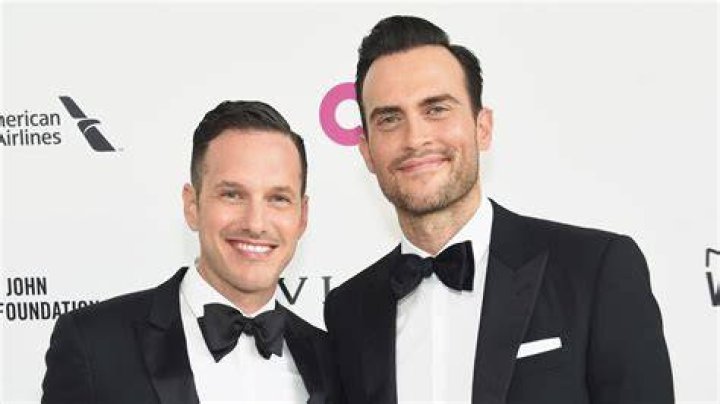 Cheyenne Jackson and Jason Landau at the 2016 Elton John AIDS Foundation's Oscar Viewing Party