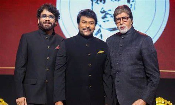 Chiranjeevi at Amitabh Bachchan's 70th birthday celebration in 2013