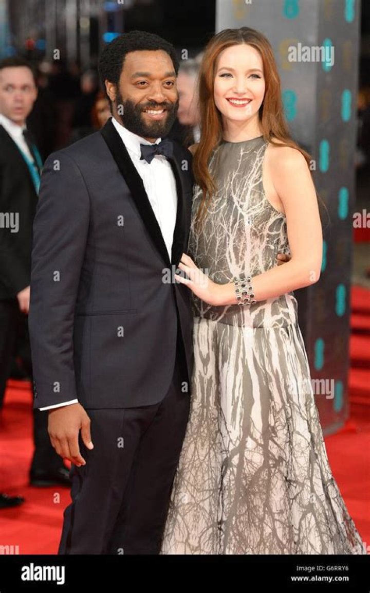 Chiwetel Ejiofor and Sari Mercer during Golden Globes 2014