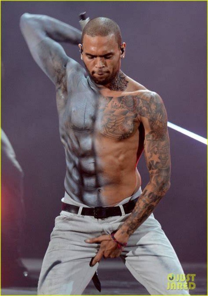 Chris Brown body shirtless