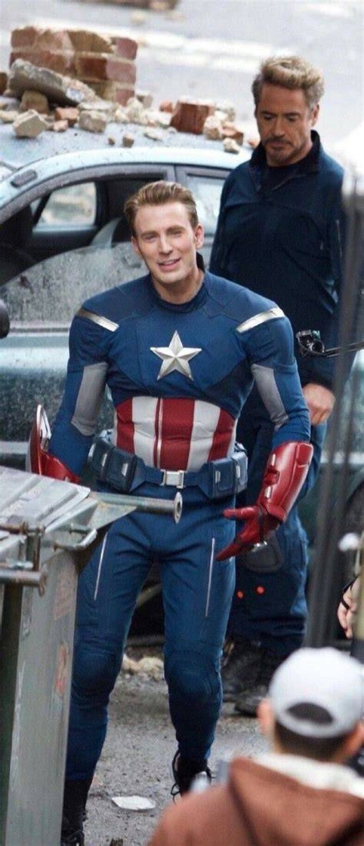 Chris Evans on the set of Good Morning America
