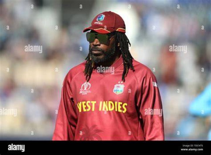 Chris Gayle after a match between the Melbourne Renegades and the Melbourne Stars in January 2016