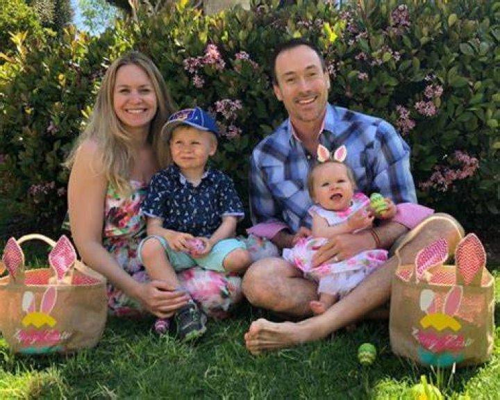 Chris Klein with his family as seen in April 2019