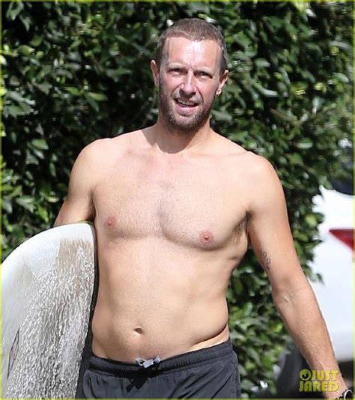Chris Martin shirtless