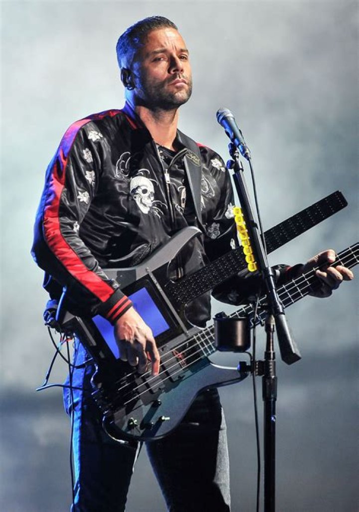 Chris Wolstenholme performing a gig at the Sleep Train Arena in Sacramento in January 2013