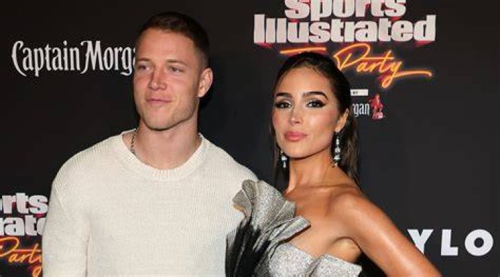 Christian McCaffrey and Olivia Culpo, as seen in May 2020
