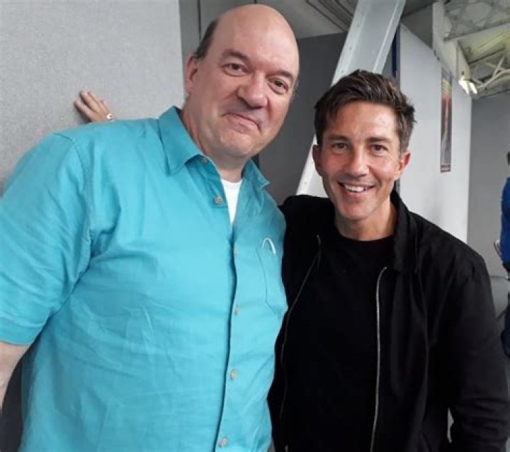 Christien Anholt (Right) and John Carroll Lynch posing for a picture in July 2017